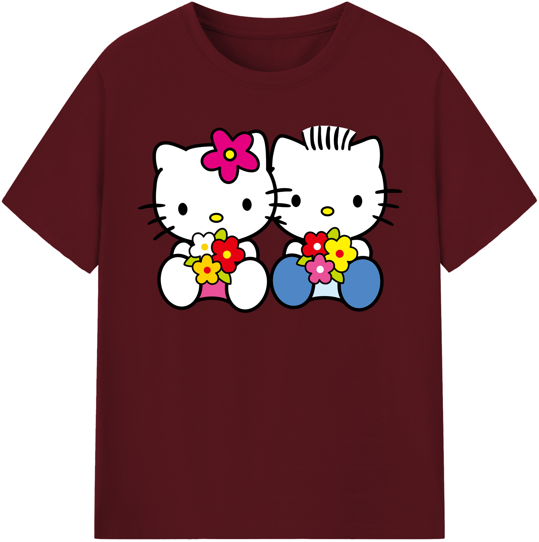 （画像用） Hello Kitty ハローキティ 綿100％半袖Tシャツ（フロントプリント）